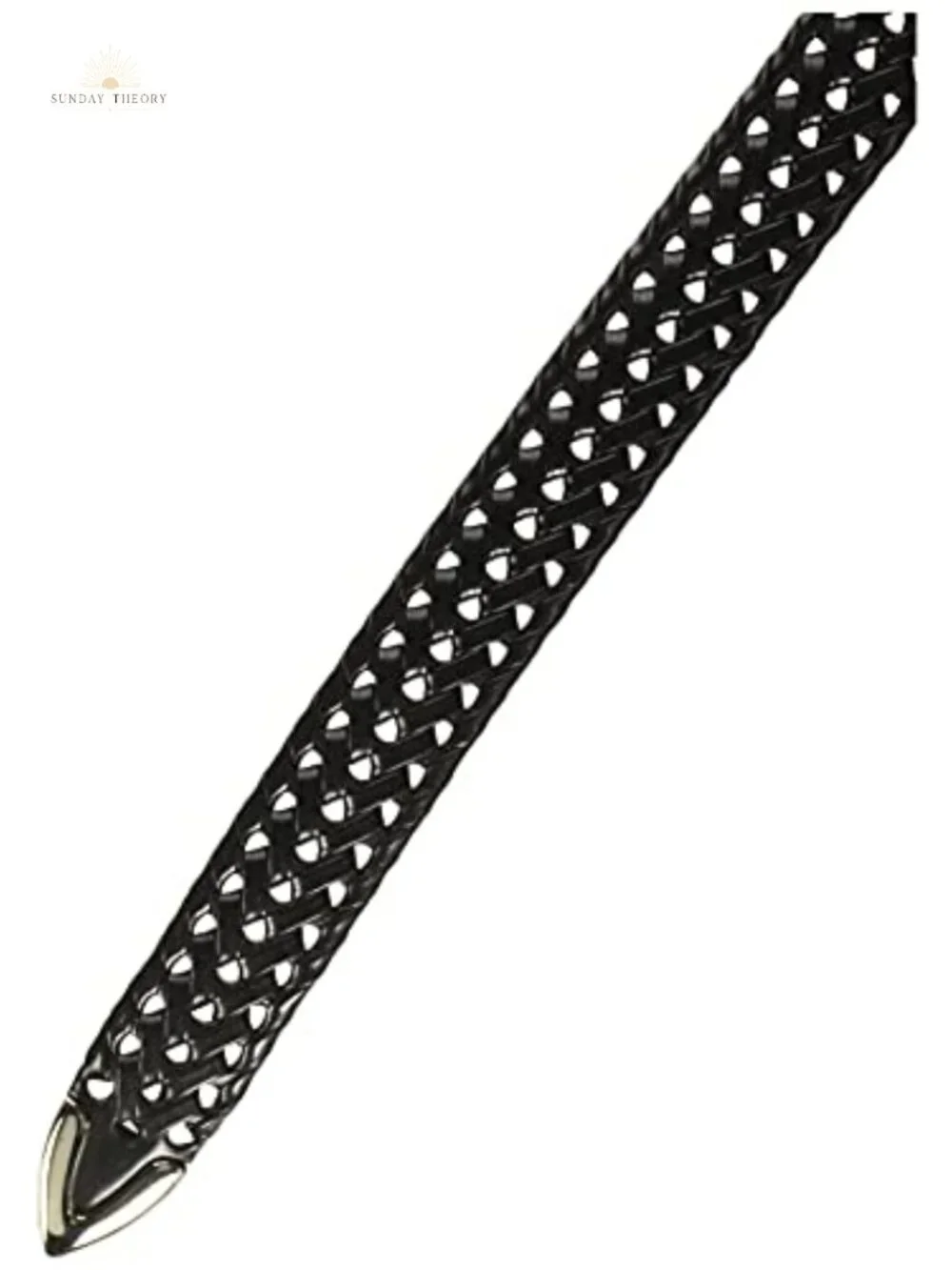 Genuine Leather Braided Dress Belt Single Prong Buckle